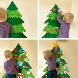 FELT CHRISTMAS TREE – Filca eglīte un rotājumu komplekts 03