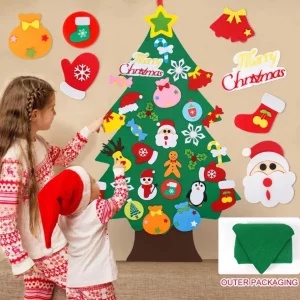 FELT CHRISTMAS TREE – Filca eglīte un rotājumu komplekts 03