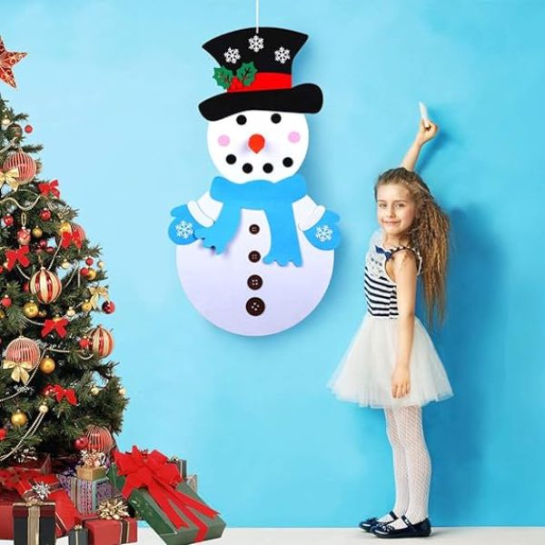 CHRISTMAS SNOWMAN – Filca sniegavīrs ar noņemamiem rotājumiem slider