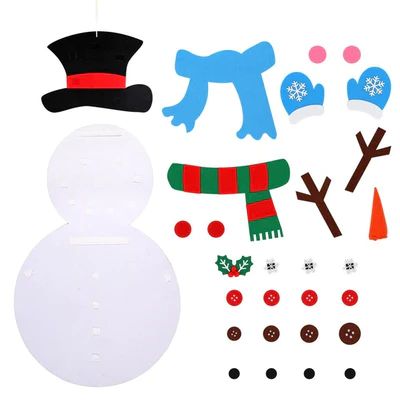 CHRISTMAS SNOWMAN – Filca sniegavīrs ar noņemamiem rotājumiem slider