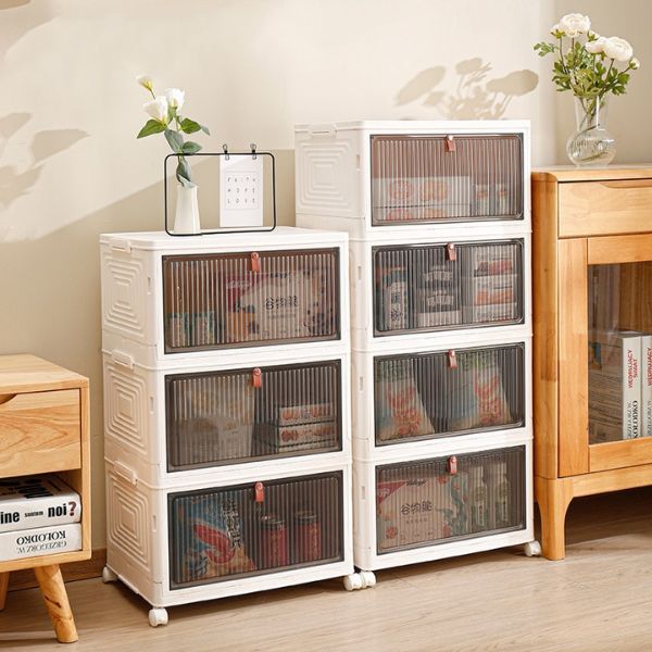 HOMEBOX – Uzglabāšanas kastes ar vāku un riteņiem slider